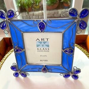 Stained Glass Blue Picture Frame - Lovely